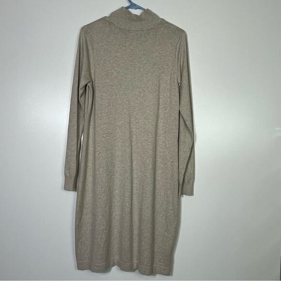 Tommy Bahama Pickford Tan 1/4 Zip Sweater Dress Medium EUC - Picture 6 of 7